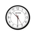 Valcom 12Round Clock, Black, Surface Mount, 24V V-A2412B